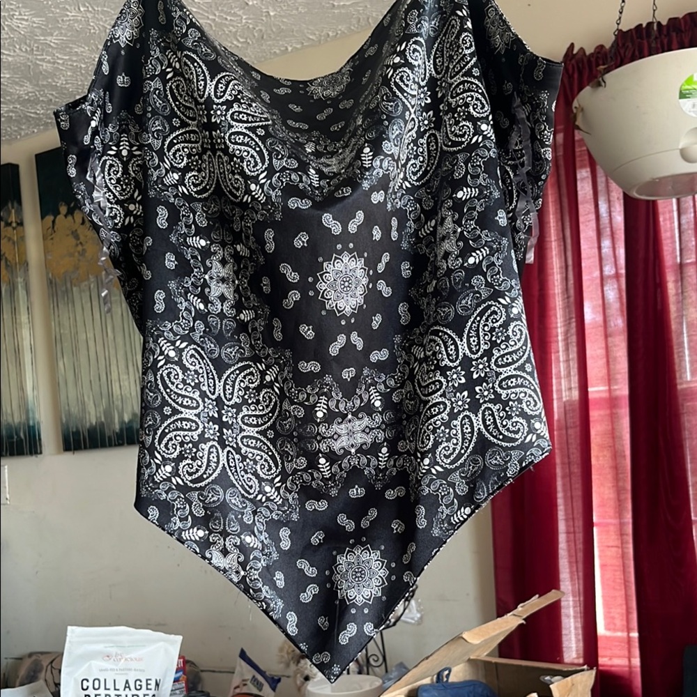 Black Paisley Women's Top